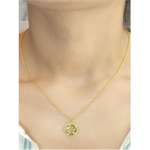 14 Ayar Altın Küçük Boy Tuğra Kolye Altın