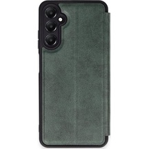 Samsung Galaxy Uyumlu , S24 Fe Kılıf Flip Cover - Koyu Yeşil