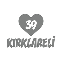 Kalpli 39 Kırklareli Araba Sticker 17x17 Cm Gri