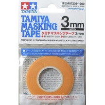 Tamıya Tam87208 87208 Maskeleme Bandı 3 Mm/18 M, Model Yapımı, Aksesuar, Sarı