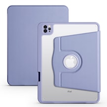 iPad Uyumlu Pro 11 Uyumlu 2020 (2.Nesil) Kılıf Zore Termik Kalem Bölmeli Dönebilen Standlı Kılıf-Lavendery gray Lavendery gray