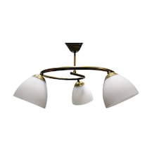 Mylights Modern Spor Opal Beyaz Camlı Üçlü Avize