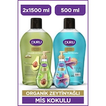 Organik Zeytinyağlı Avokado & Okyanus Sıvı Sabun Seti 2x1,5 Lt - 2x500 Ml