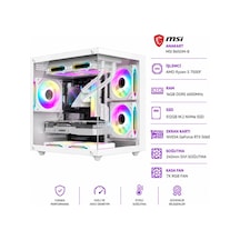 Apphirex ROSA X50 R5-7500F 16 GB 512 GB M.2 SSD 8 GB RTX5060 W11P Masaüstü Oyuncu Bilgisayarı Beyaz