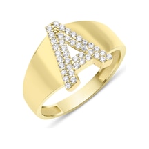 Fiyonk Kuyumculuk 14 Ayar Altın Taşlı A Harfli Yüzük 001 Fiyonk Kuyumculuk 14 Ayar Altın Taşlı A Harfli Yüzük 001