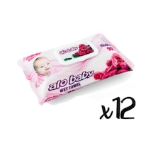 Alobaby Alo Baby Islak Havlu 90 Lı Gül 12 Paket