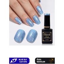 Color Gel Polish, 15 Ml, Blue Cat Eye