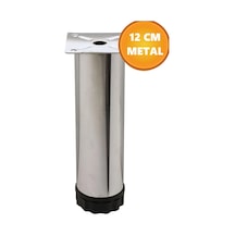 Metal 12 Cm Krom Ayarlanabilir Mobilya Kanepe Koltuk Baza Yükseltici Destek Ayağı Ayakları. Metalik Diğer