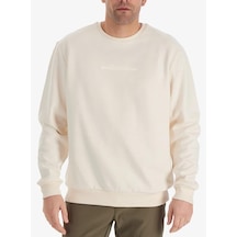 Columbia Cs0274 Csc M Bar Split Crew Sweatshirt Erkek Sweatshirt BEYAZ Beyaz
