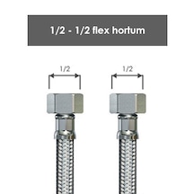 Sarıbey 1-2 - 1-2 Flex Bağlantı 70 Cm paslanmaz Yerli Ürün