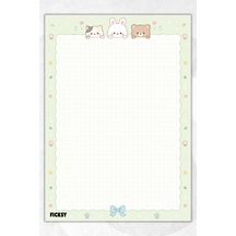 A4 Bloknot Kareli Defter - 50 Yaprak - Memopad - Notepad - Not Defteri - Not Kağıdı - 4129 Çok Renkli