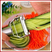 Çift Taraflı Profesyonel Sebze Soyucu Ergonomik Tasarım, Maksimum Verim Metalik Diğer