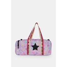 İcone Bag Çocuk Yıldız Logolu Spor Çanta, Çocuk Spor Çanta, Fermuarlı Detaylı Çocuk Spor Çanta Pembe - Mor