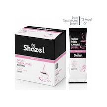 Shazel Hazır Sütlü Türk Kahvesi Şekerli - 11gr X 12 Adet