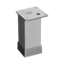 Eroğlu 40x40 Alüminyum Çizgili Kare Ayak Inox 10 Cm Diğer