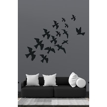 Uçan Kuşlar Dekoratif Duvar Sticker Kuş Sürüsü Duvar Süsü N11.1856