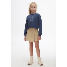 Kız Sweatshirt 24knk37301 Lacivert