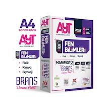 2026 YKS AYT Fen Bilimlerinin Manifestosu BRANŞ Deneme Paketi 10lu Dijital Çözümlü