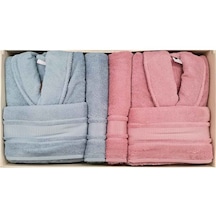 Colourist Aile Bornoz Seti Mavi-pembe