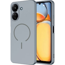 Redmi 13c Kılıf M-safe Şarj Özellikli Klfs Meta Kapak - Titanyum-gri Titanyum-Gri