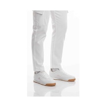Slazenger Beyaz Bağcıklı Kaymaz Taban Erkek Sneaker Band M Beyaz