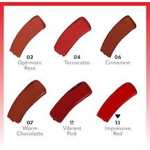 Deep Lipstick 13 Impressive Red Kremsi Dokulu Yarı Parlak Ruj, Kırmızı 0
