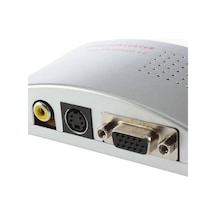 4551 Vga To Rca Av Dönüştürücü Çevirici S Video Adaptör Tos