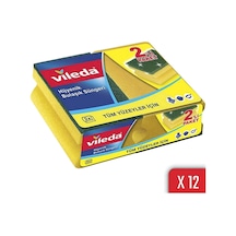 Vileda Vld0000000092 Hijyenik Oluklu 2li Bulasik Süngeri 12'li Paket