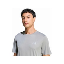 Adidas Run Essentials Erkek Gri Yuvarlak Yaka Tişört Gri