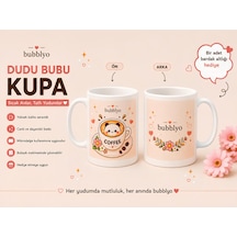 Dudu Bubu Figür Desenli Kupa Bardak Açık Beyaz