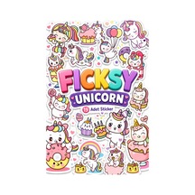 Sevimli Kawaii Unicorn At Ve Kedi Doğum Günü Temalı Sticker Seti - 19 Adet Etiket Çıkartma Diğer
