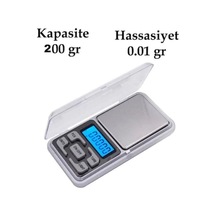 Techfit Dijital Tam Hassas Cep Terazi Tartı 200gr / 0.01 Gr. Tf 1