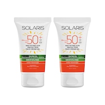Solaris Yağlı Ciltler İçin Koruyucu ve Maylaştırıcı Jel Yüz Kremi SPF50+ 2 x 50 ML