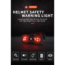 Moto Express Motosiklet Kask Arkası İkaz Ledi