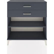 Arges Şifonyer Tek Raflı 2 Çekmeceli 88x30x96 Antrasit-antrasit Antrasit