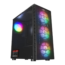 Rampage Redsky RGB Mesh 700 W 80+ Br 4 x 12 CM Rgb Fan Atx Temperli Cam 2 x USB 2.0 / 1x USB 3.0 Siyah Mıd Tower Oyuncu Kasa