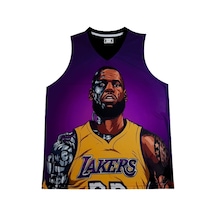 Lebron James Robot İllustrator Dijital Baskı Siyah