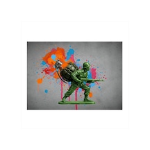 Boyalı Asker Figürü Art Mdf Tablo