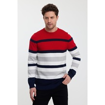 Alexandergardı Bisiklet Yaka Renk Bloklu Erkek Kazak E23-6710 001