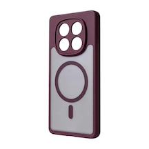 Xiaomi Redmi Note 14 Pro 4g Loji Magsafe Kapak - Bordo - Bordo