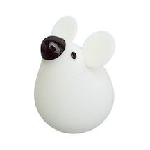 Szypzstore Fare Işık Duygusal Lamba Yaratıcı Hediye Kısılabilir Silikon Başucu Lambası Süs Çocuk Karikatür Fare Şarj Edilebilir Gece Lambası Aqm5hq Beyaz