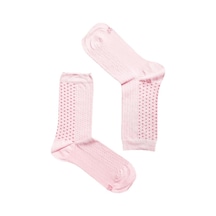 The Don Pembe Renk Puantiyeli Bambu Bayan Çorap-Pembe-35-38 Pembe