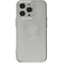 Newface Apple Uyumlu iPhone 14 Pro Kılıf Santa Lens Silikon - Şeffaf Şeffaf