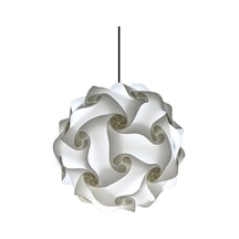 Novahub Beyaz Modern Yaratıcı Iq Dıy Bulmaca Işık Sarkıt Gölge Dekorasyon Avize Asılı Aydınlatma Ev Aksesuarları Çap 40cm Beyaz Beyaz