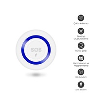 Fonri Akıllı Kablosuz Sos Panik Butonu Google Asistan Destekli, Wifi, Çoklu Bildirim, Pil Seviyesi, 2 Yıl Garantili, Tuya Destekli