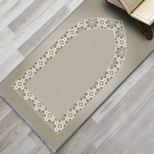 Evaşk Namazlık Dokuma Halı Kaymaz Muslumana Seccade80 x 130 Bej EVASK809A80