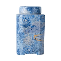 Homyl Seramik Çay Kutu Porselen Zarif Yemek Masası Ev Ofis Stil A