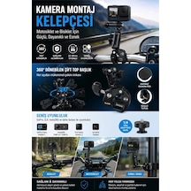 Motosiklet Bisiklet Gidon Kamera Montaj Metal Si 360 Döner Metal Tutucu