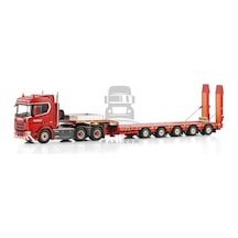 1/50 Nooteboom Red Line Scanıa R Normal Cr20n 6x4 Manoovr - 5 Axle