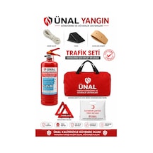 Trafik Seti 1 Kg Yangın Söndürücü İlk Yardım Çantası Reflektörlü Üçgen Çekme Halatı Takoz